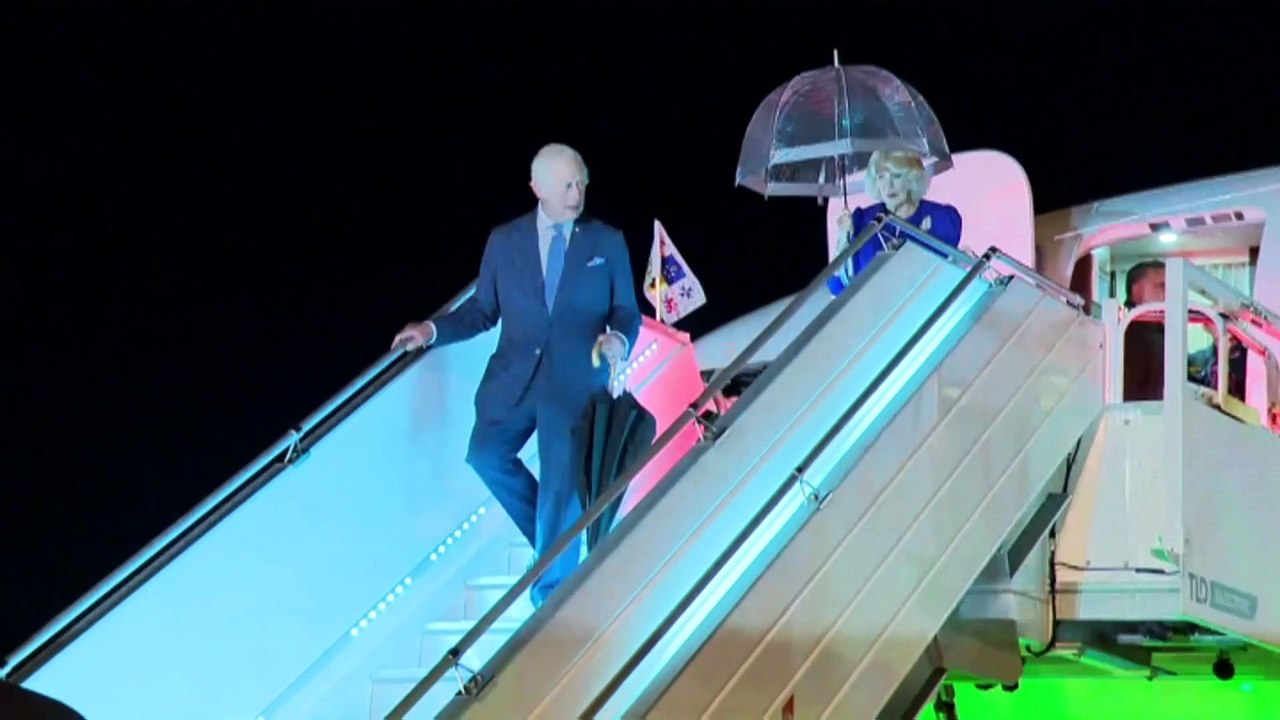 King Charles and Camilla land in Australia