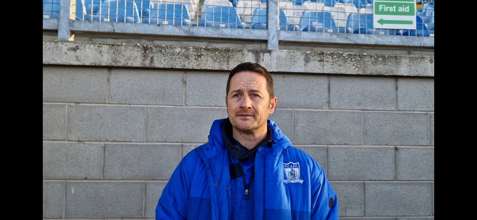 Darren Mullen Newry City v Newington post-match