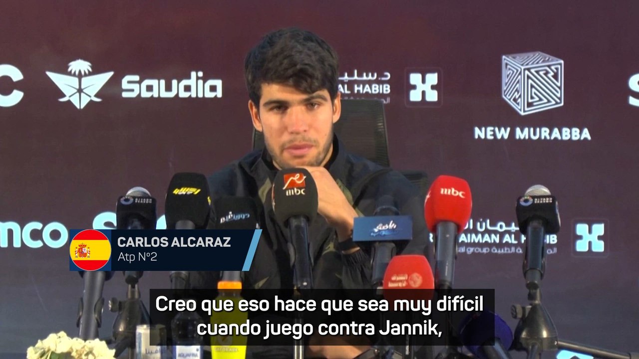 Carlos Alcaraz: "Contra Sinner tengo que jugar al 100% desde la primera bola hasta la última"