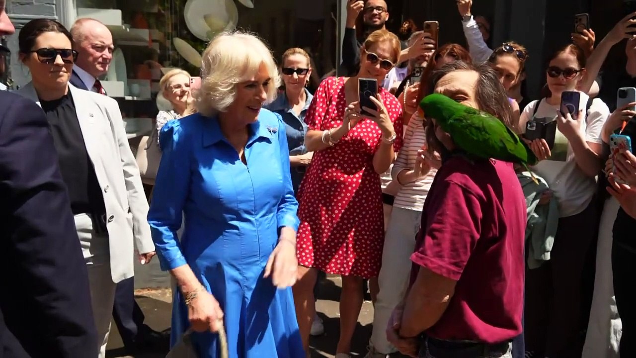 Queen Camilla visits library in Sydney
