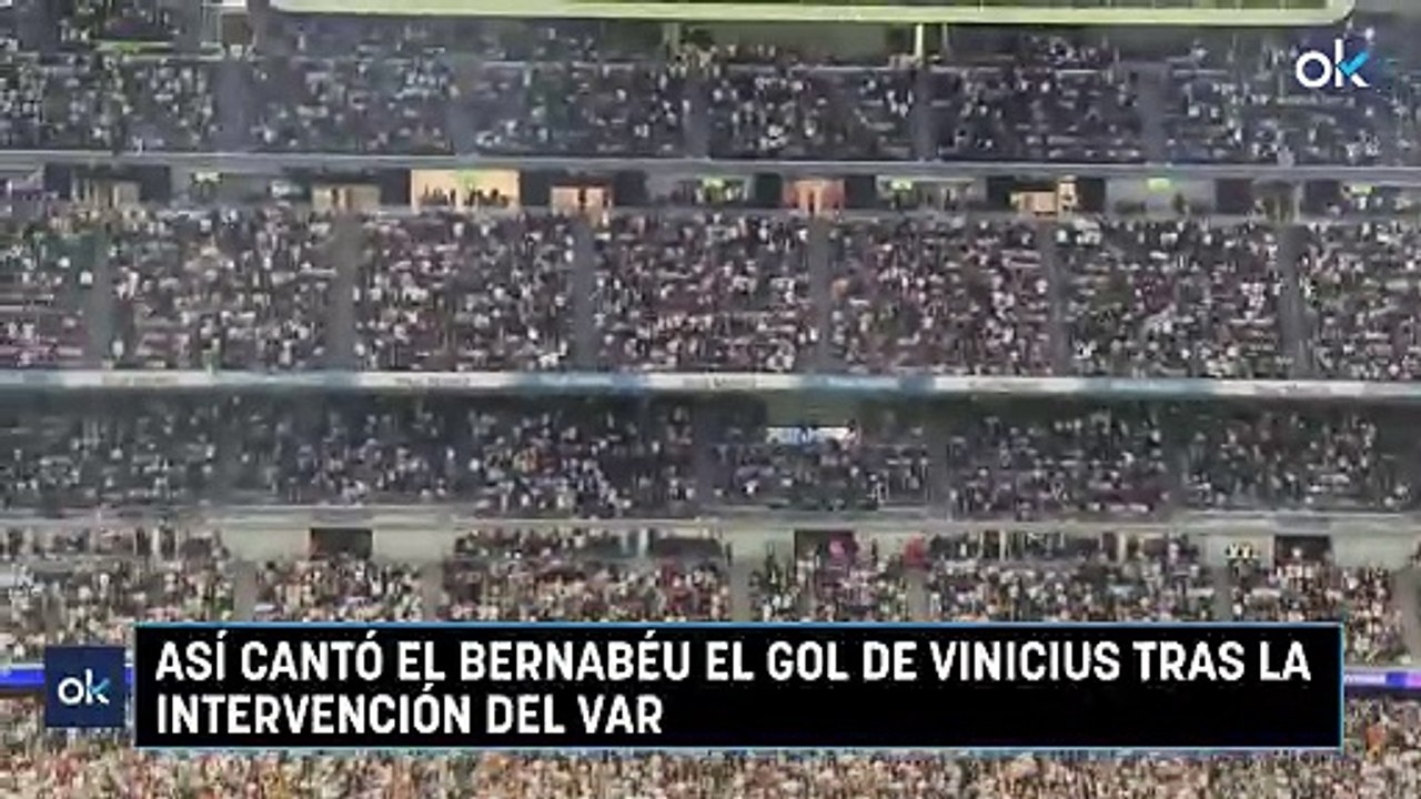 Así cantó el Bernabéu el gol de Vinicius tras la intervención del VAR