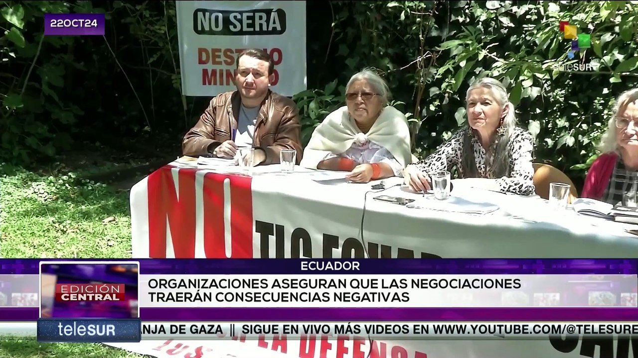 Organizaciones sociales denuncian tratado del Pdte. Noboa con Canadá