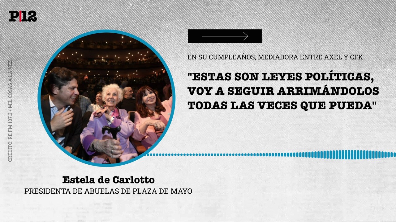 "Parecían unos chicos": Estela contó cómo fue el encuentro entre Cristina Kirchner y Axel Kicillof