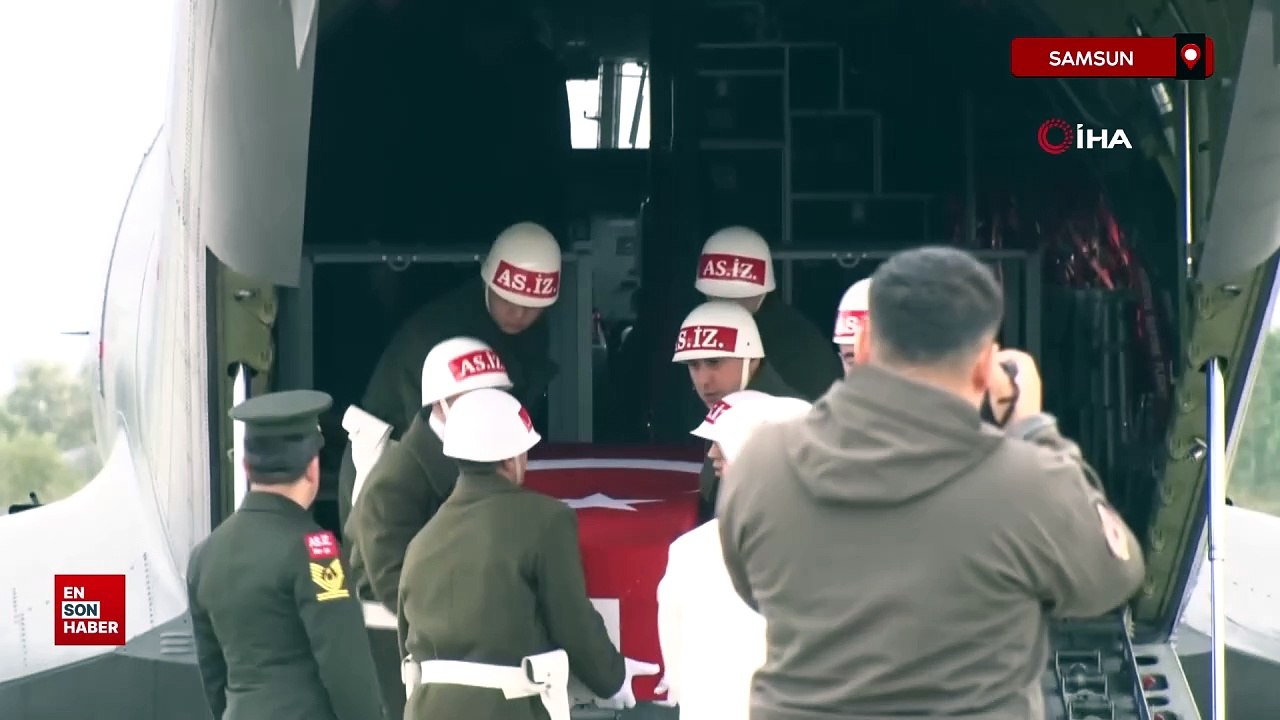 Şehit Kander Babür'ün naaşı Samsun'a getirildi