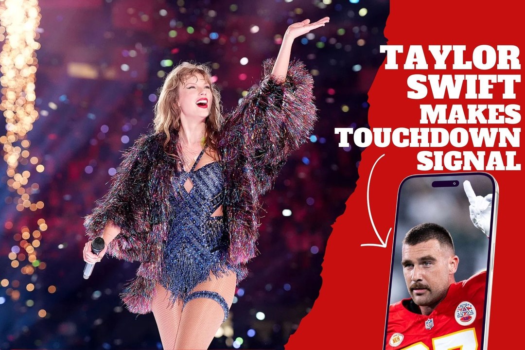 Taylor Swift makes touchdown signal