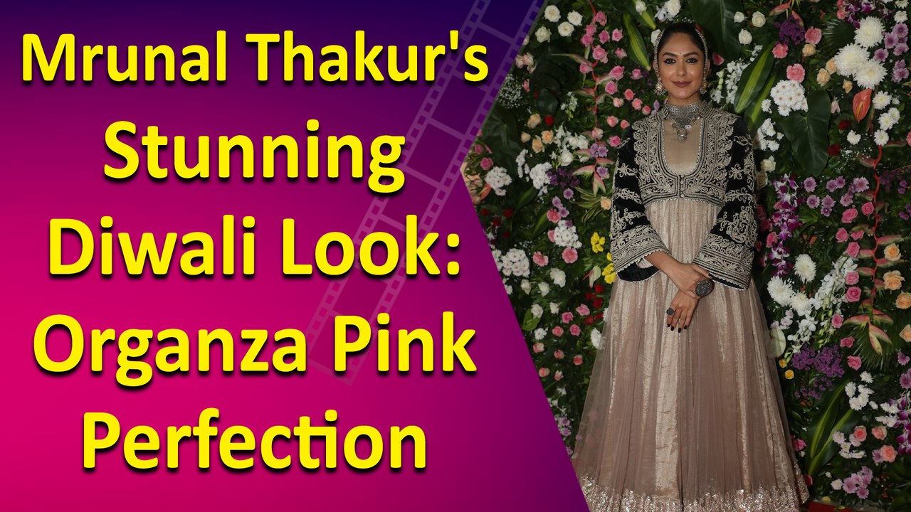 Mrunal Thakur's Stunning Diwali Look: Organza Pink Perfection
