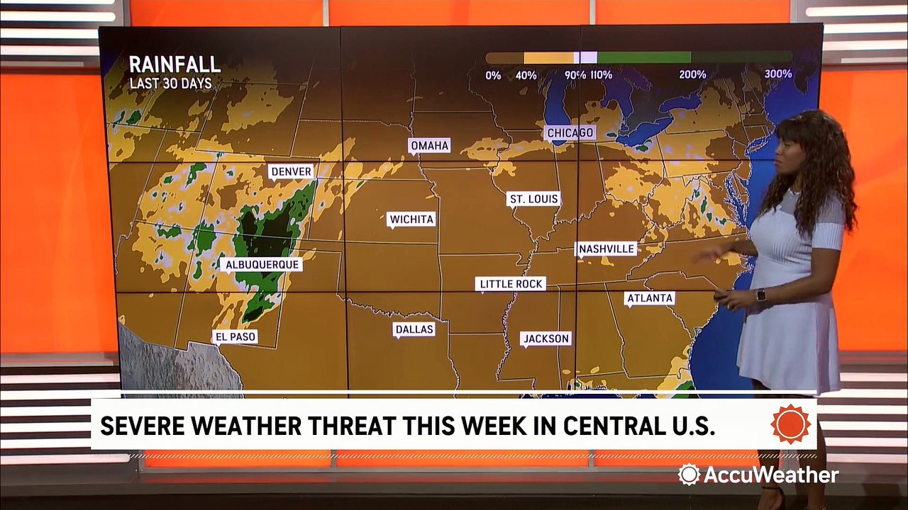 Severe storm threat for the central US