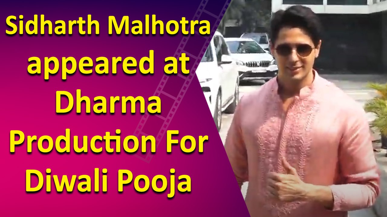 Sidharth Malhotra appeared at Dharma Production For Diwali Pooja