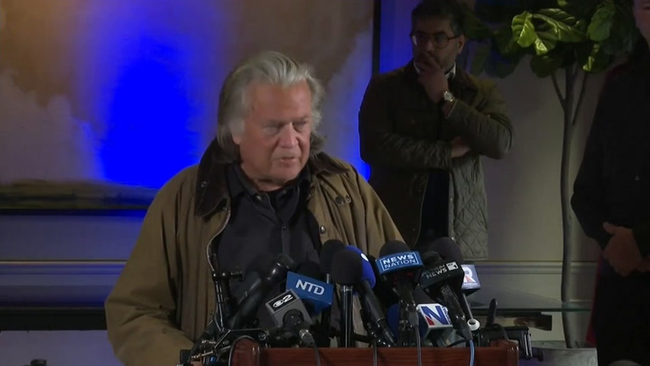 Steve Bannon issues warning to Kamala Harris after prison release