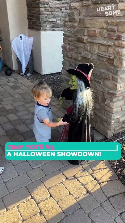Adorable Toddler Declares War on Halloween Witch!