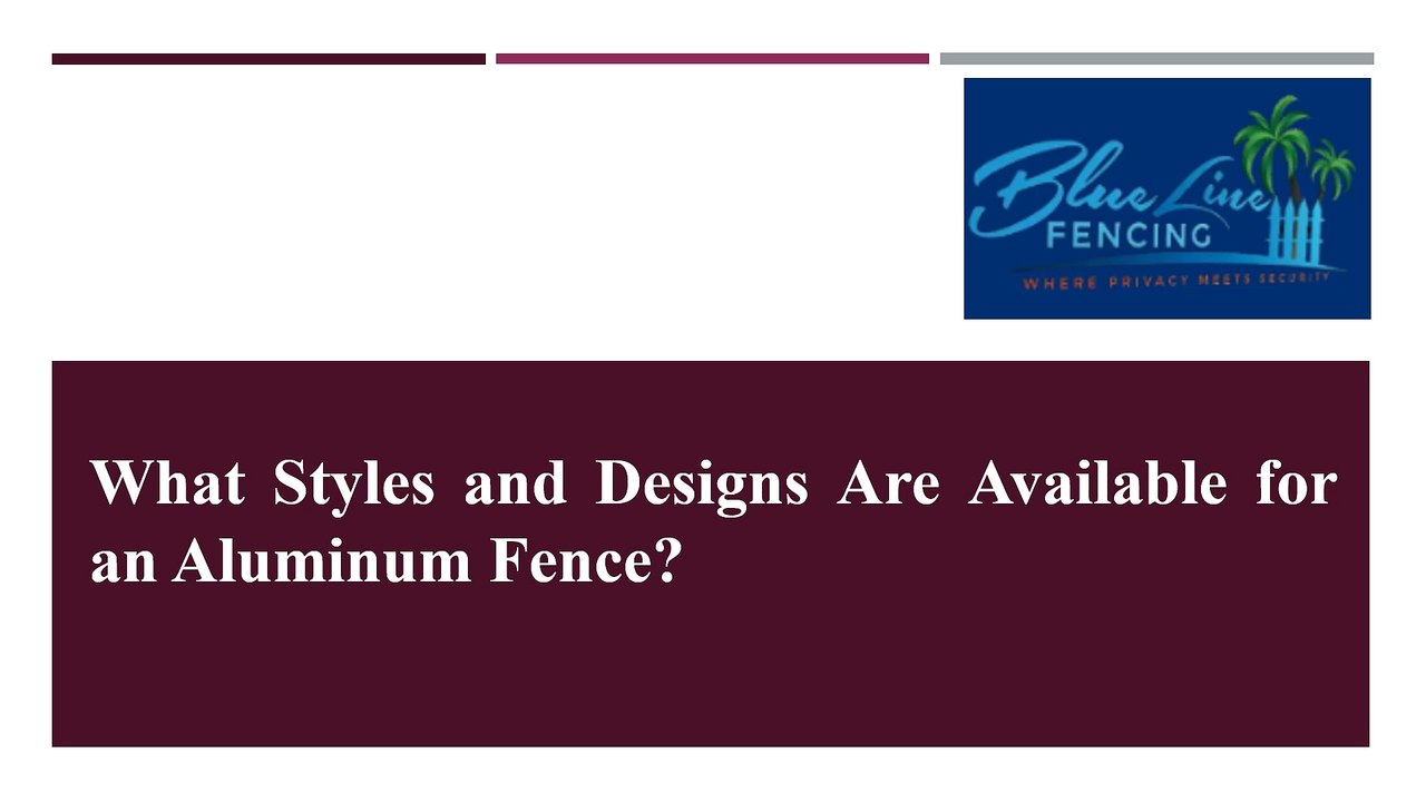 What Styles and Designs Are Available for an Aluminum Fence