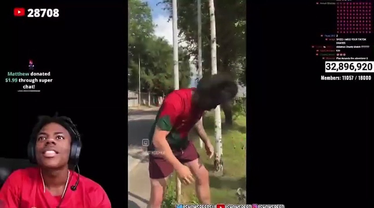 La reacción encolerizada de IShowSpeed