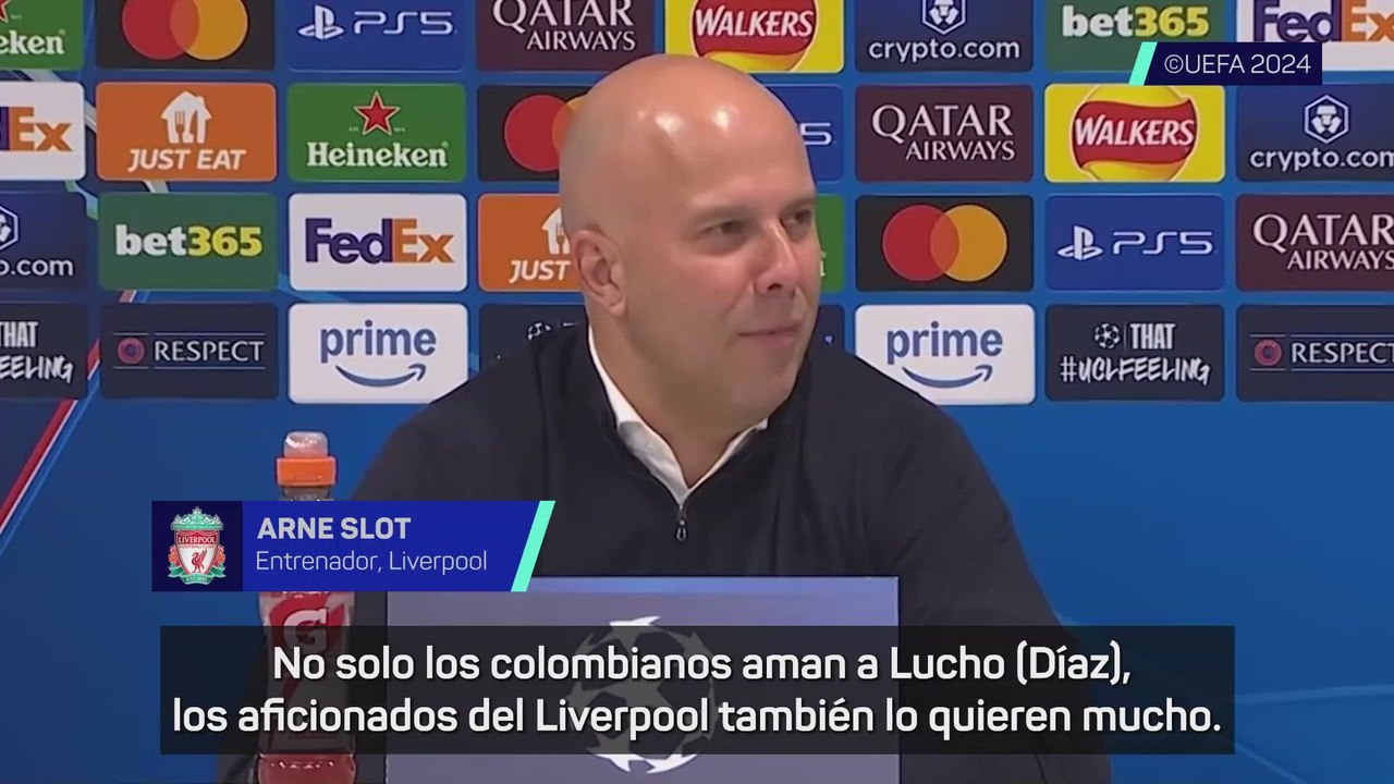 Arne Slot: "No estoy enamorado de Luis Díaz pero sí me gusta mucho"