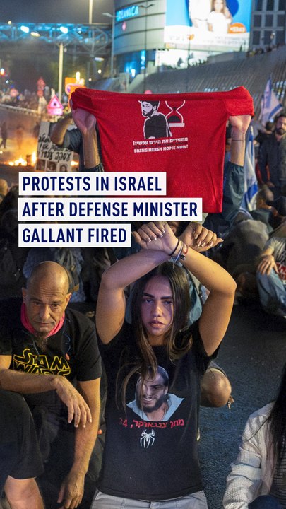 Protests in Israel after Defense Minister Gallant fired