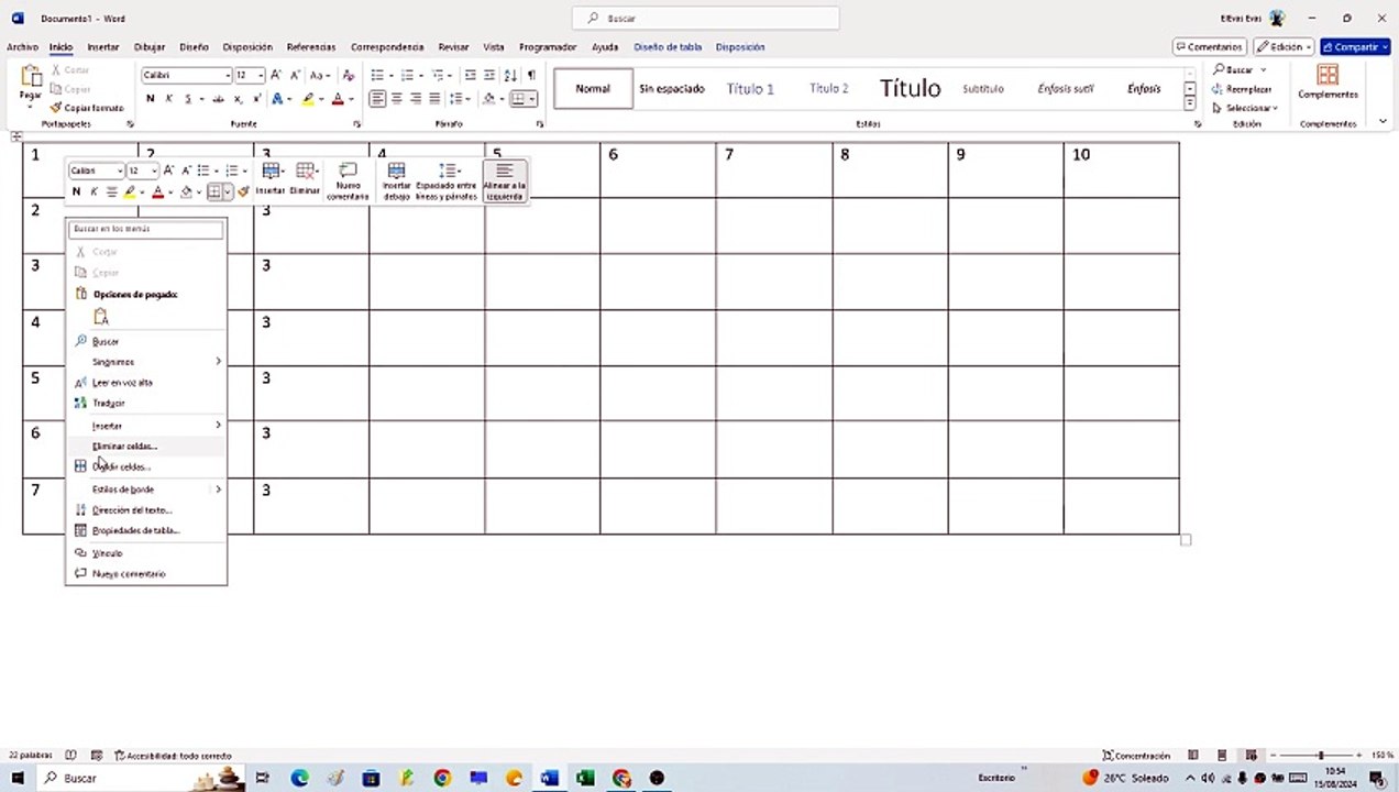 🔲❌ Como BORRAR FILAS y COLUMNAS en WORD FÁCIL y RÁPIDO