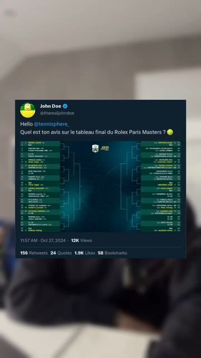 Preview du tableau final du Rolex Paris Masters 🇫🇷