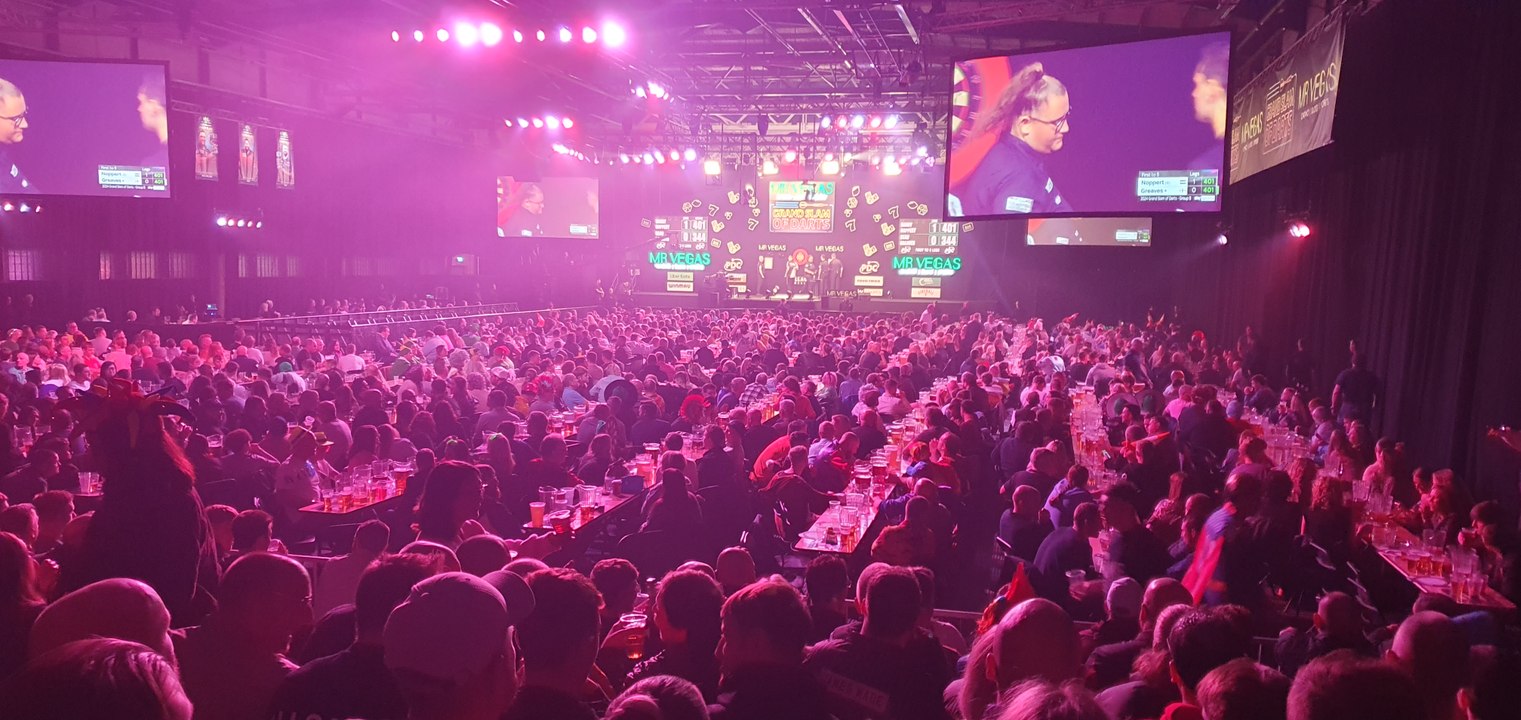 See what a day at the Grand Slam of Darts is like