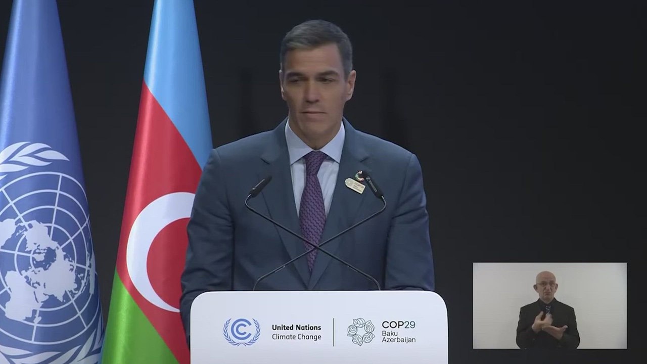 Sánchez recuerda la tragedia de Valencia a la Cumbre del Clima