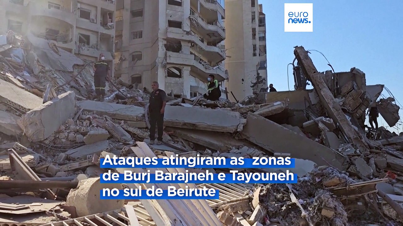 Ataques aéreos israelitas atingem subúrbios de Beirute