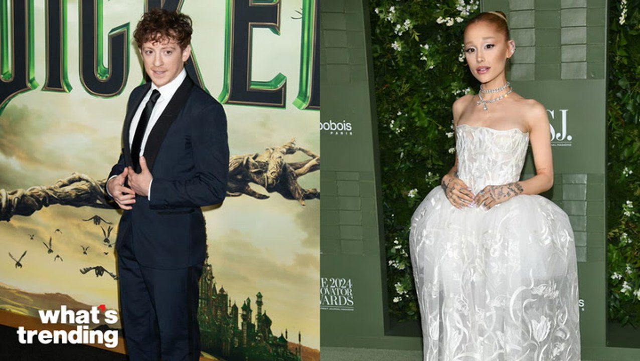 Ariana Grande and Ethan Slater Display Affection at 'Wicked' Premiere