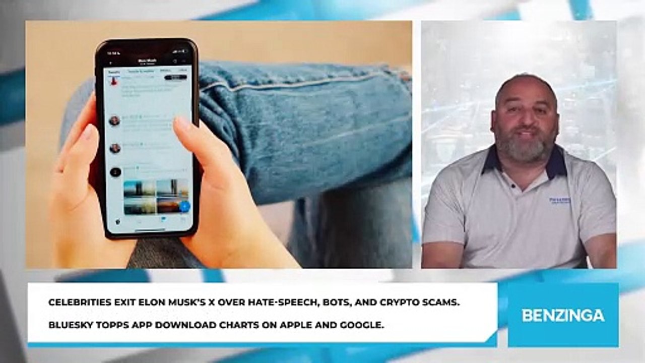 Celebrities Exit Elon Musk's X Over Hate-Speech, Bots, And Crypto Scams. Bluesky Topps App Download Charts On Apple And Google.