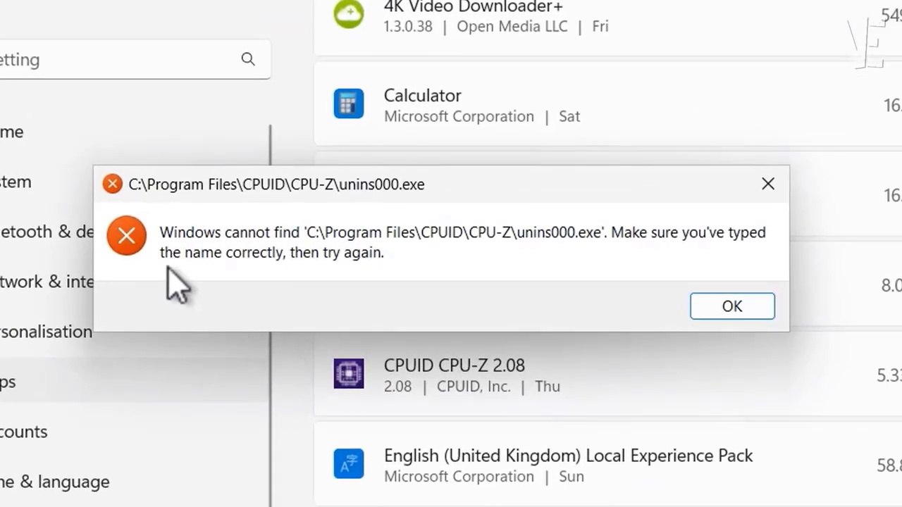 How To Fix Can't Uninstall and Solve Windows cannot find Uninstall.exe Unins000.exe ✅