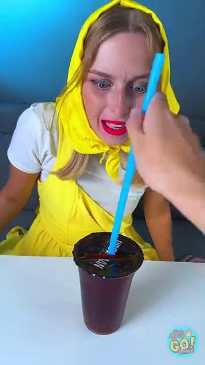 Drink Bobba Tea By 123GO #shorts😅