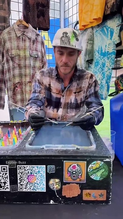 Prints_Caps_Using_a_Fork_#shortsvideo