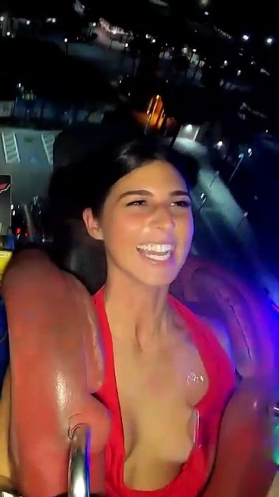 Girl  Video #slingshotSling #funny #amusementpark #Epicfails