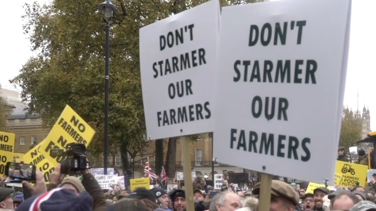 Kent farmers protest Westminster