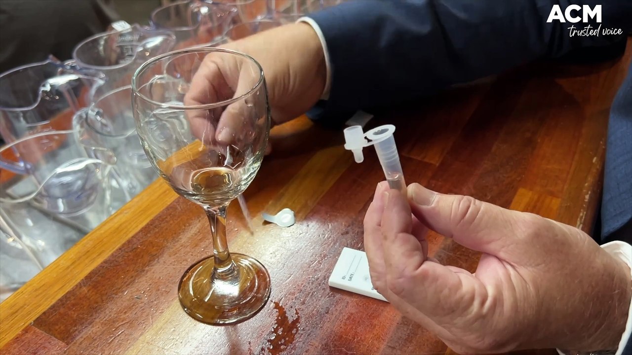 Multi-lined rapid beverage test demonstration