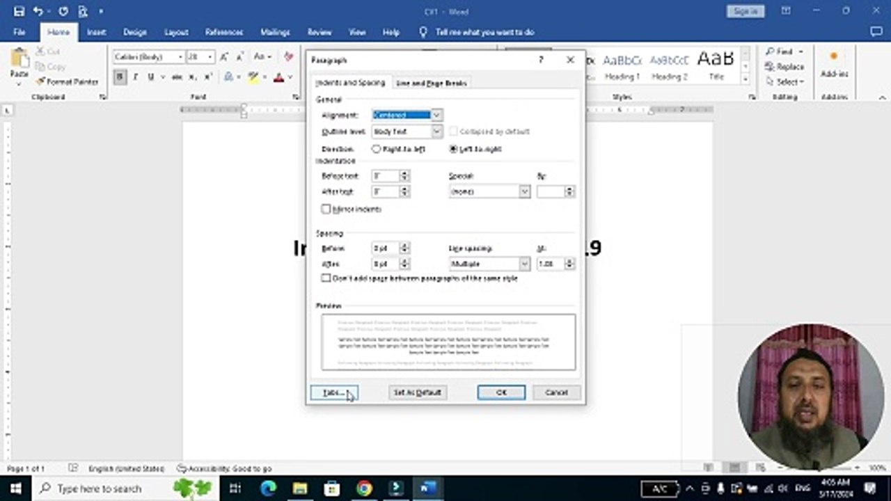 Interface MS Word 2019 Part-2