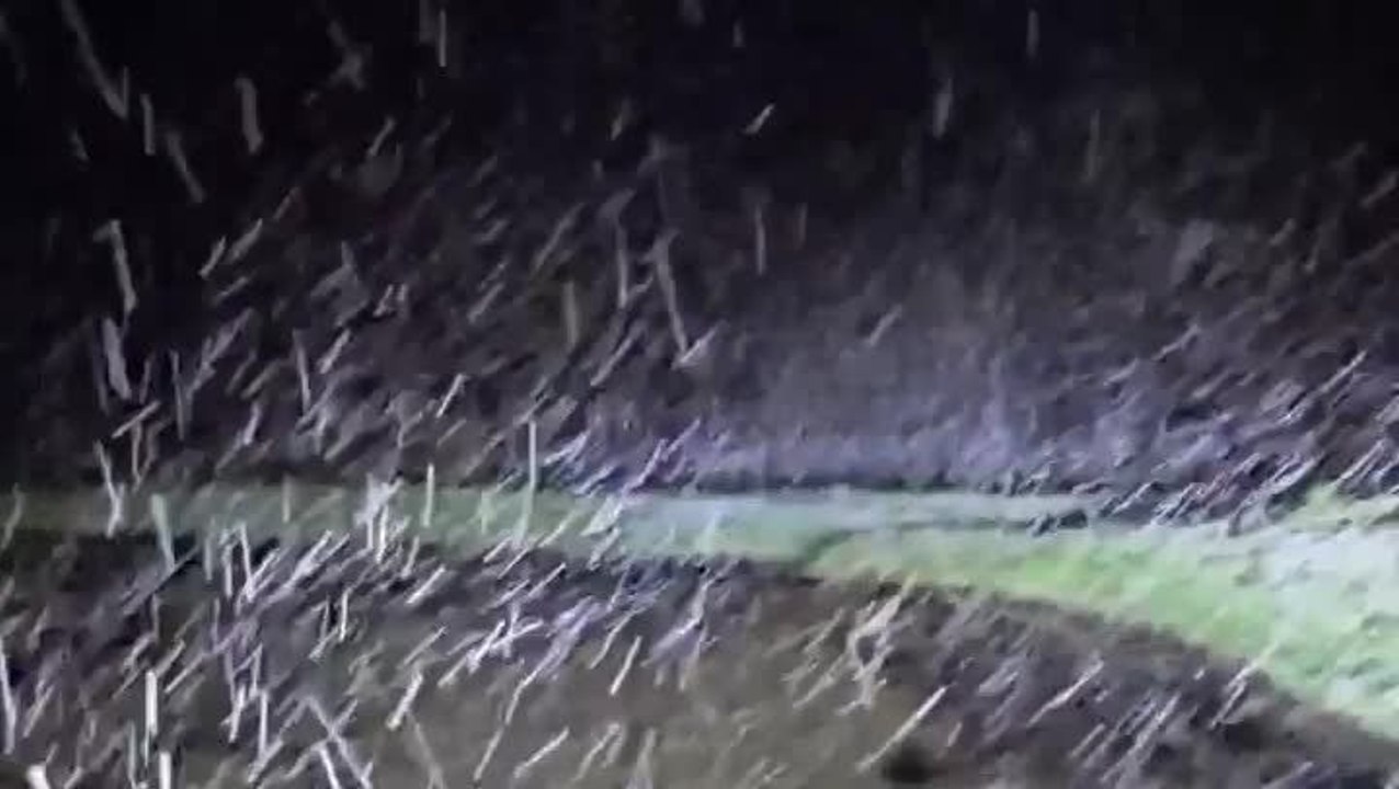 La neige tombe sur la Belgique