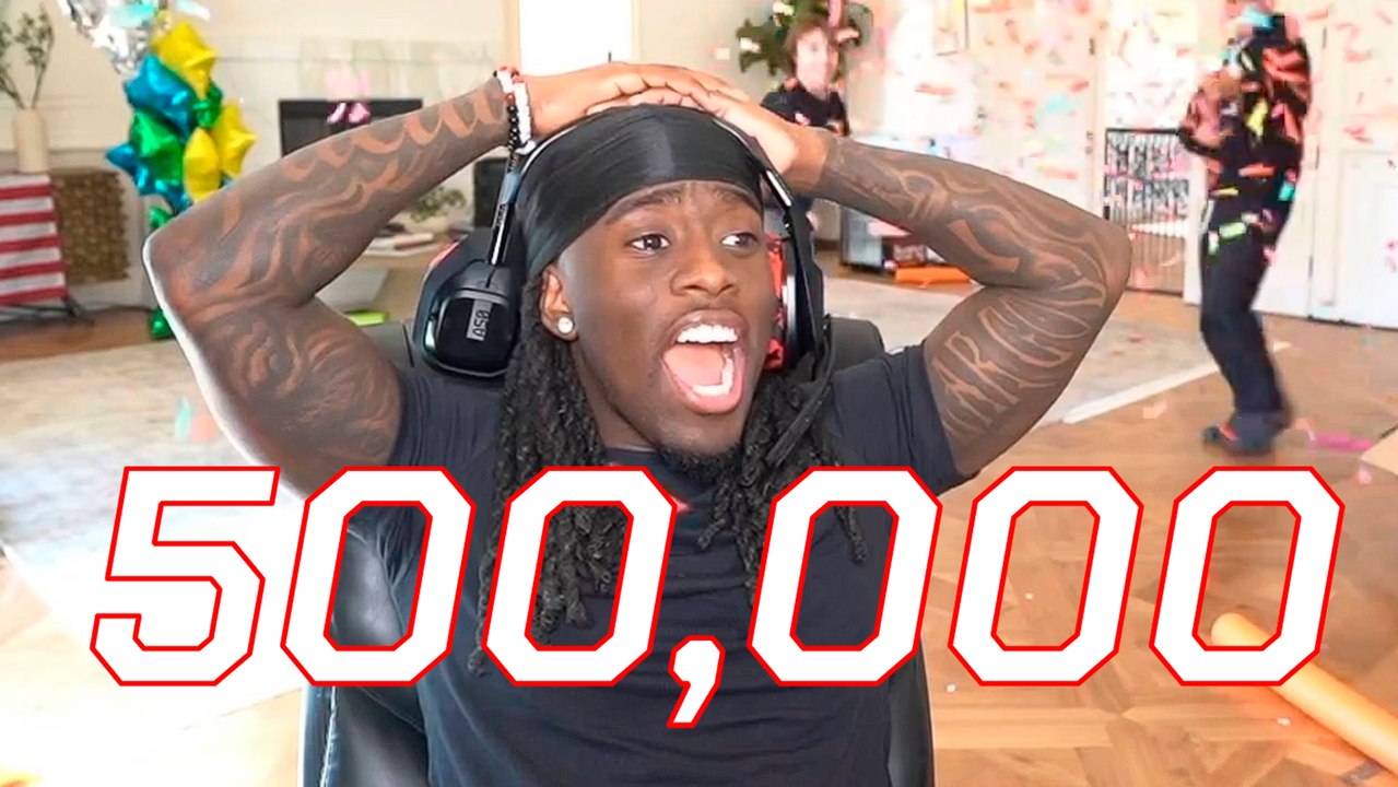 Kai Cenat llega al medio millón de suscriptores en Twitch