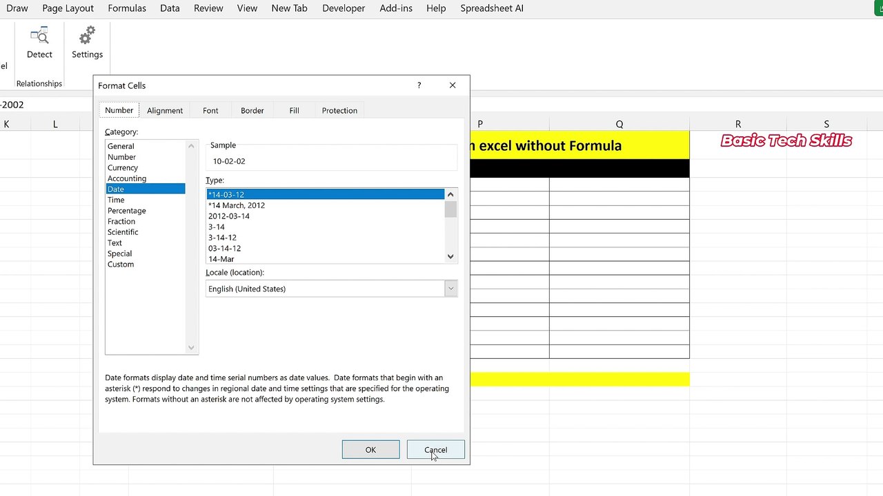 How to convert english date to hindi date in excel without Formula