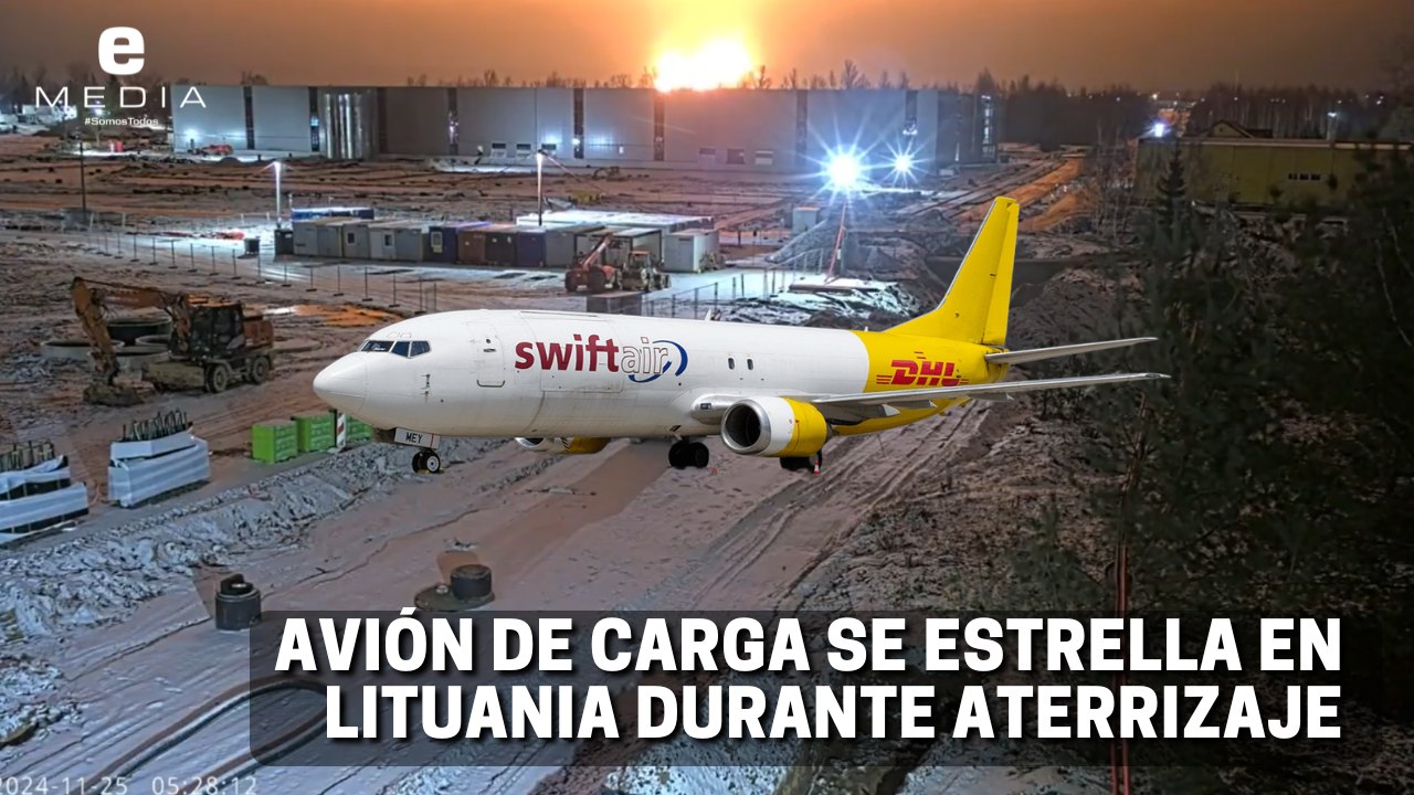 Avión de carga se estrella contra viviendas en Vilna; un tripulante sin vida