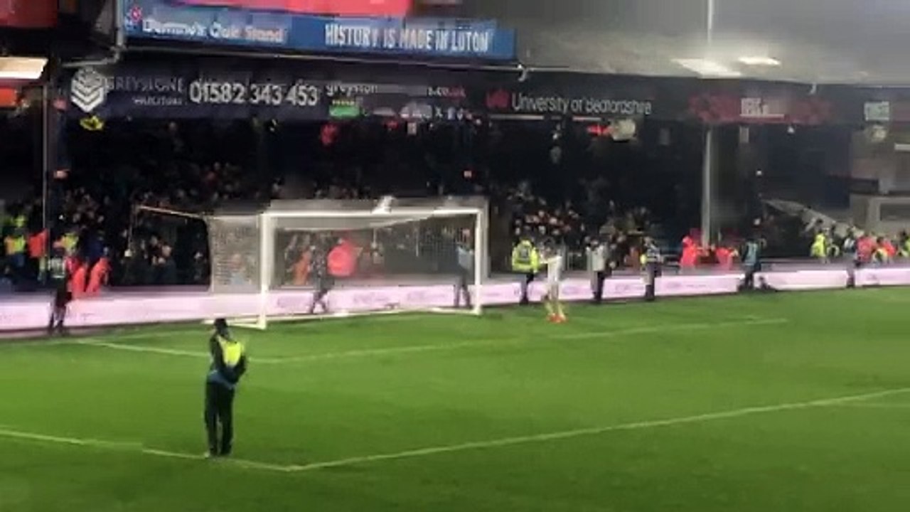 Luton fans applaud Cody Drameh