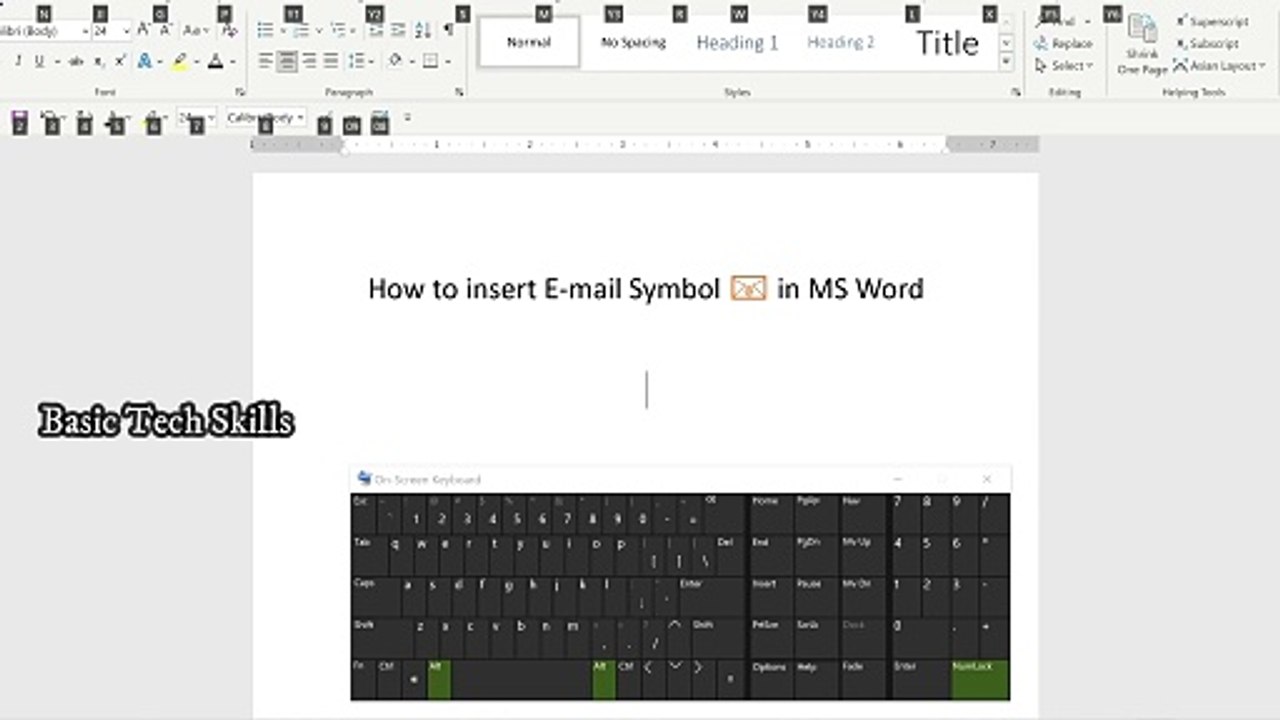 How to insert E-mail Symbol 📧 in MS Word