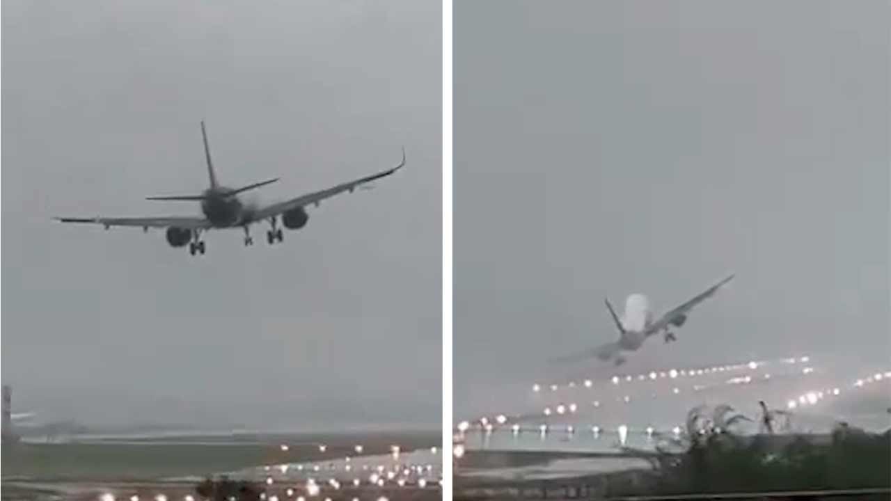 緊迫した映像：Airbus A321neoがインド・チェンナイでの着陸試行中に強風と闘う