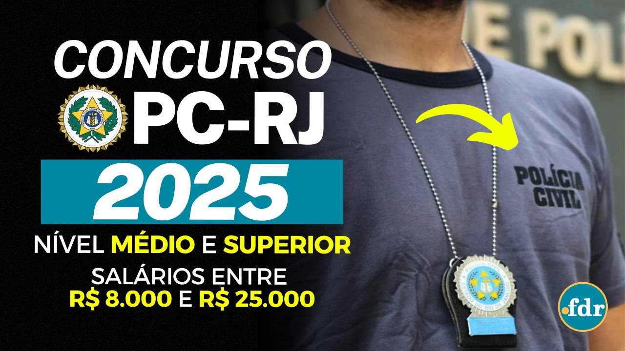 Concurso da Polícia Civil do Rio de Janeiro 2025: São esperados cargos para nível médio e superior com ótimos salários