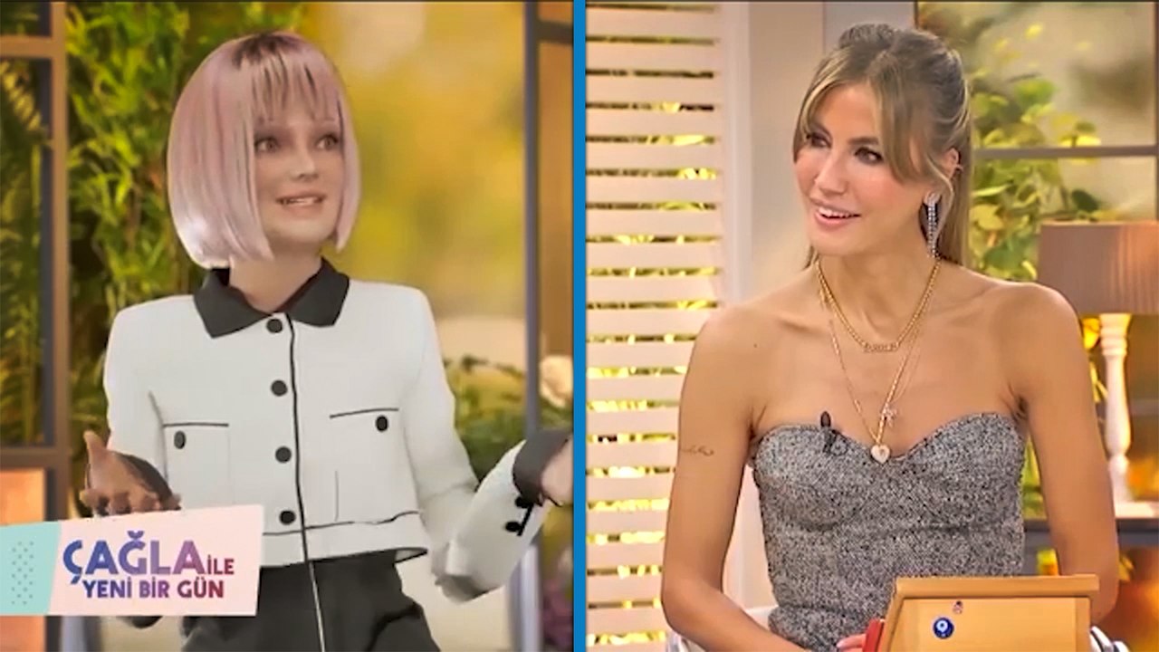 Gündüz kuşağında bir ilk: Yapay zeka Alara, Çağla Şıkel'e konuk oldu