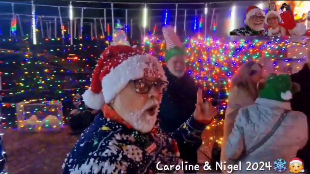 Luton man illuminates magical charity Christmas display at his home - after starting work on the 30k-light display in August