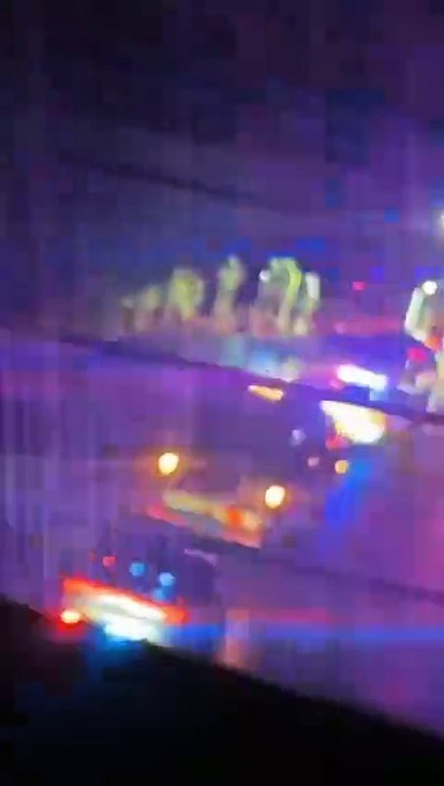 Emergency services tended to the scene at Raglan roundabout.