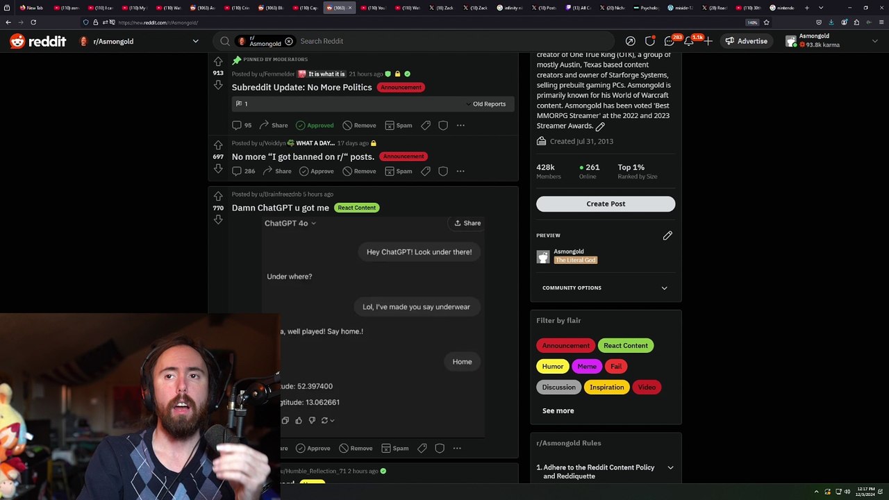 Asmongold habla sobre la ropa sucia