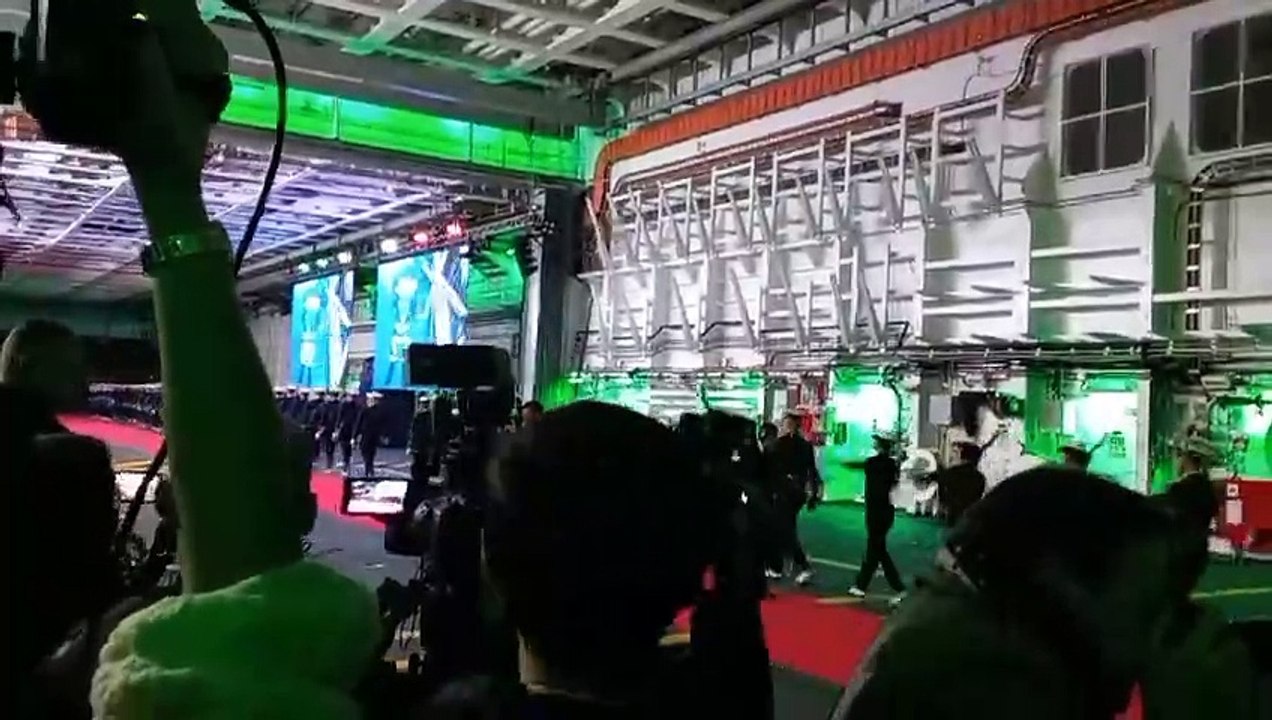 Consegna della nave Trieste, l'inizio della cerimonia