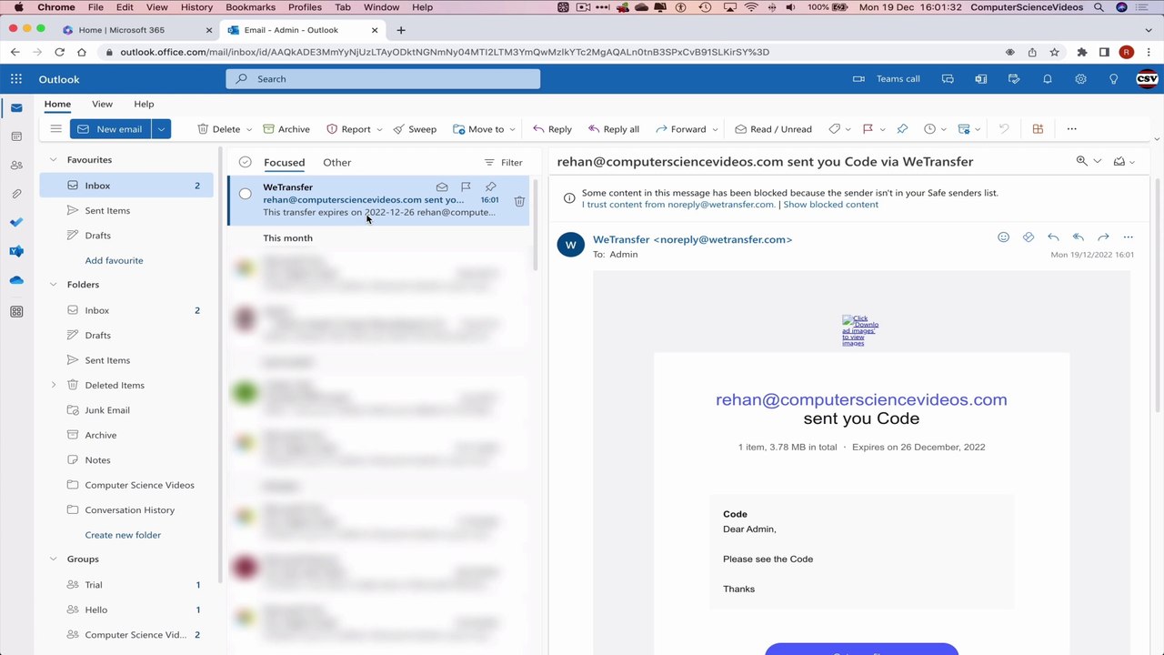 How to TRANSFER a File Using WeTransfer to Your E-Mail Inbox - Basic Tutorial | New