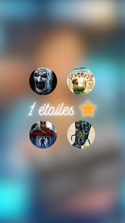 Les films que j'ai noté 1 étoiles 😶