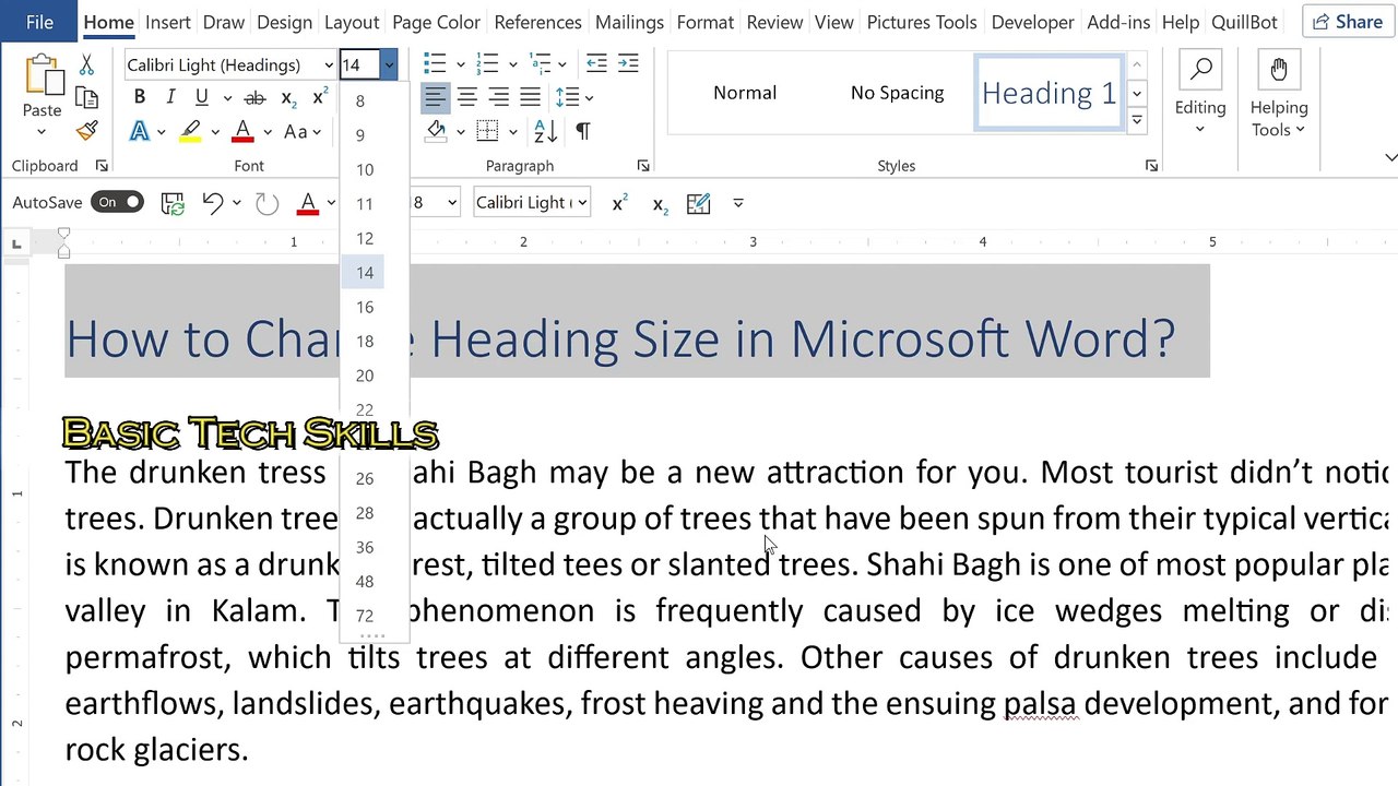 How to Change Heading Size in Microsoft Word