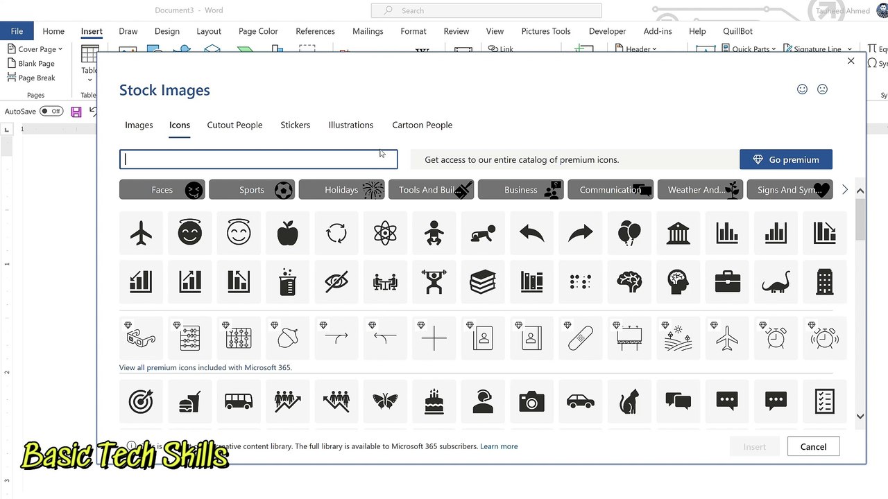 How to insert Phone and Email Symbol in Word
