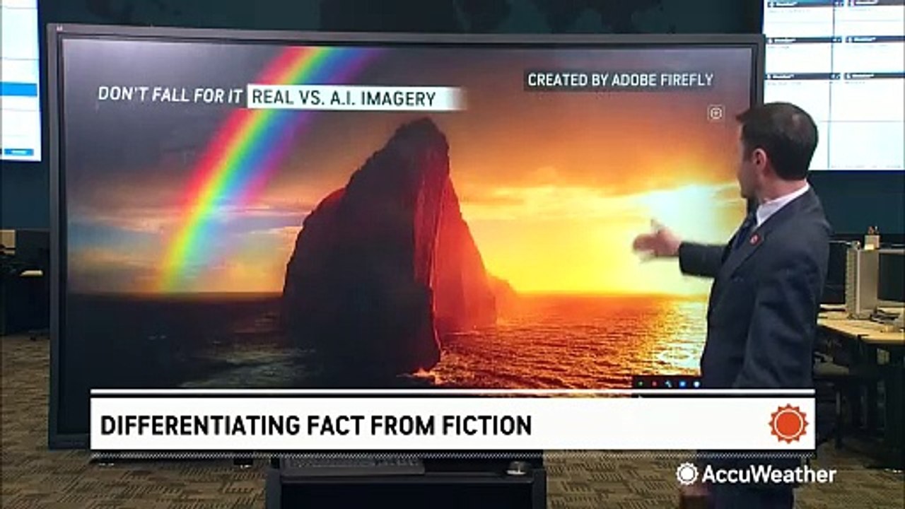 How to tell the difference between AI and real weather photos